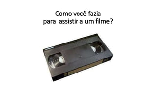 Como você fazia
para assistir a um filme?
 