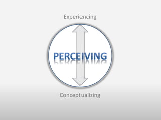 Conceptualizing
Experiencing
 