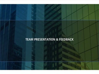 TEAM PRESENTATION & FEEDBACK
 