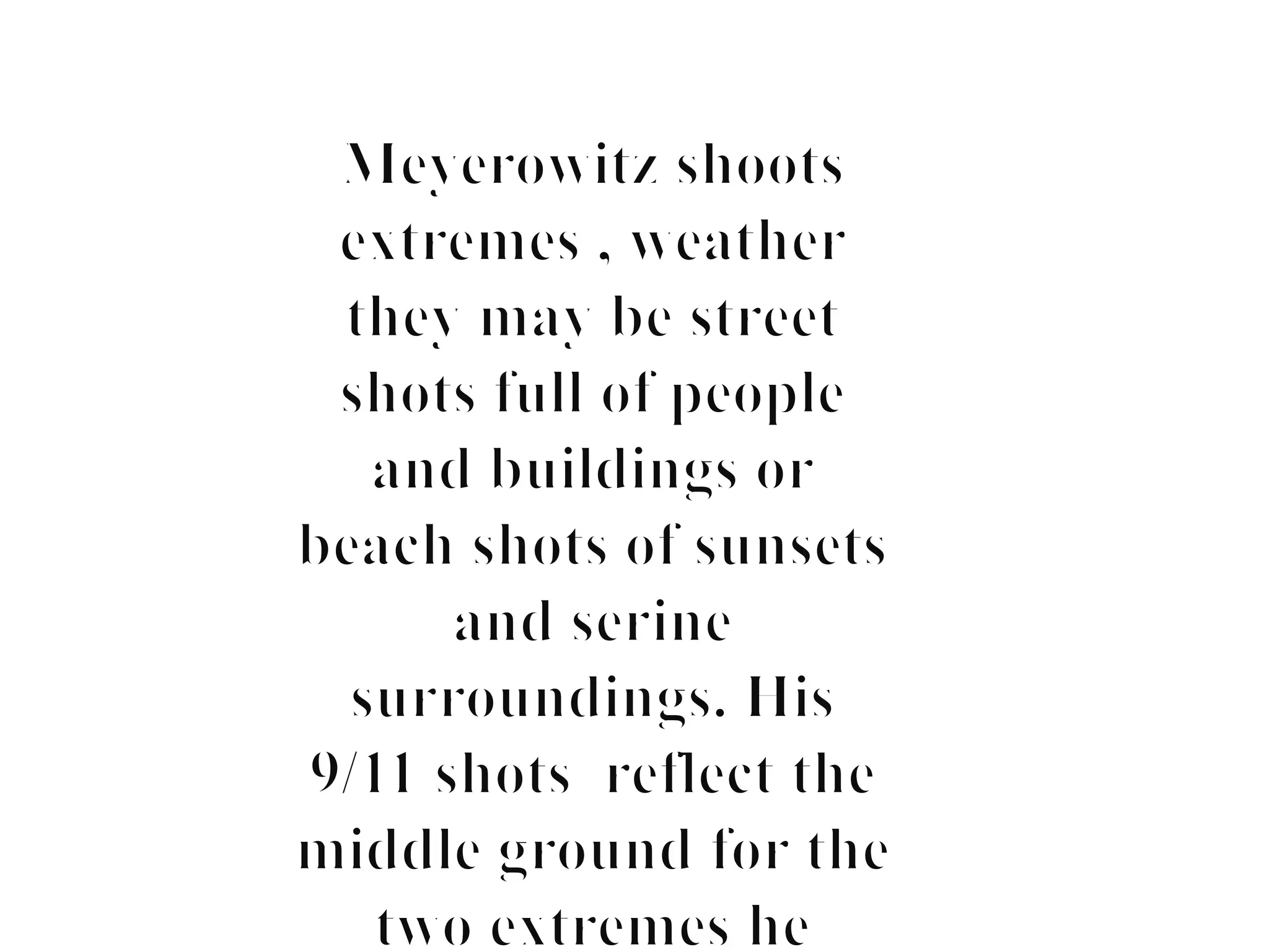 Meyerowitz / Catsavis