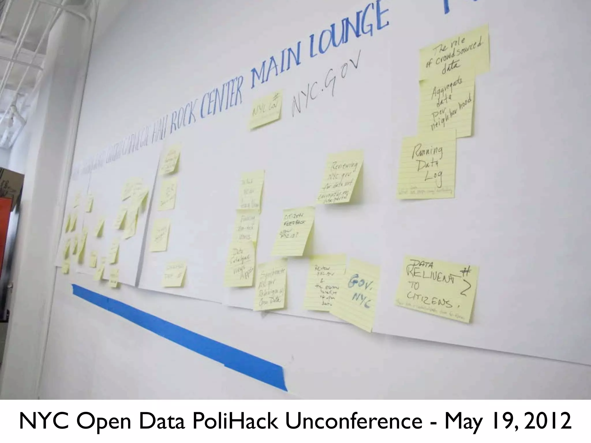 NYC Open Data PoliHack Unconference - May 19, 2012
 