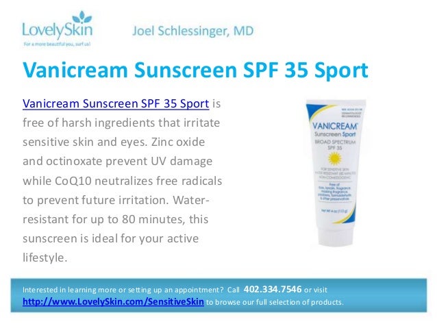 vanicream sunscreen ingredients