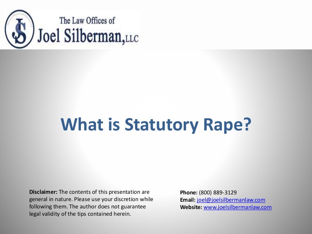 What is Statutory Rape?