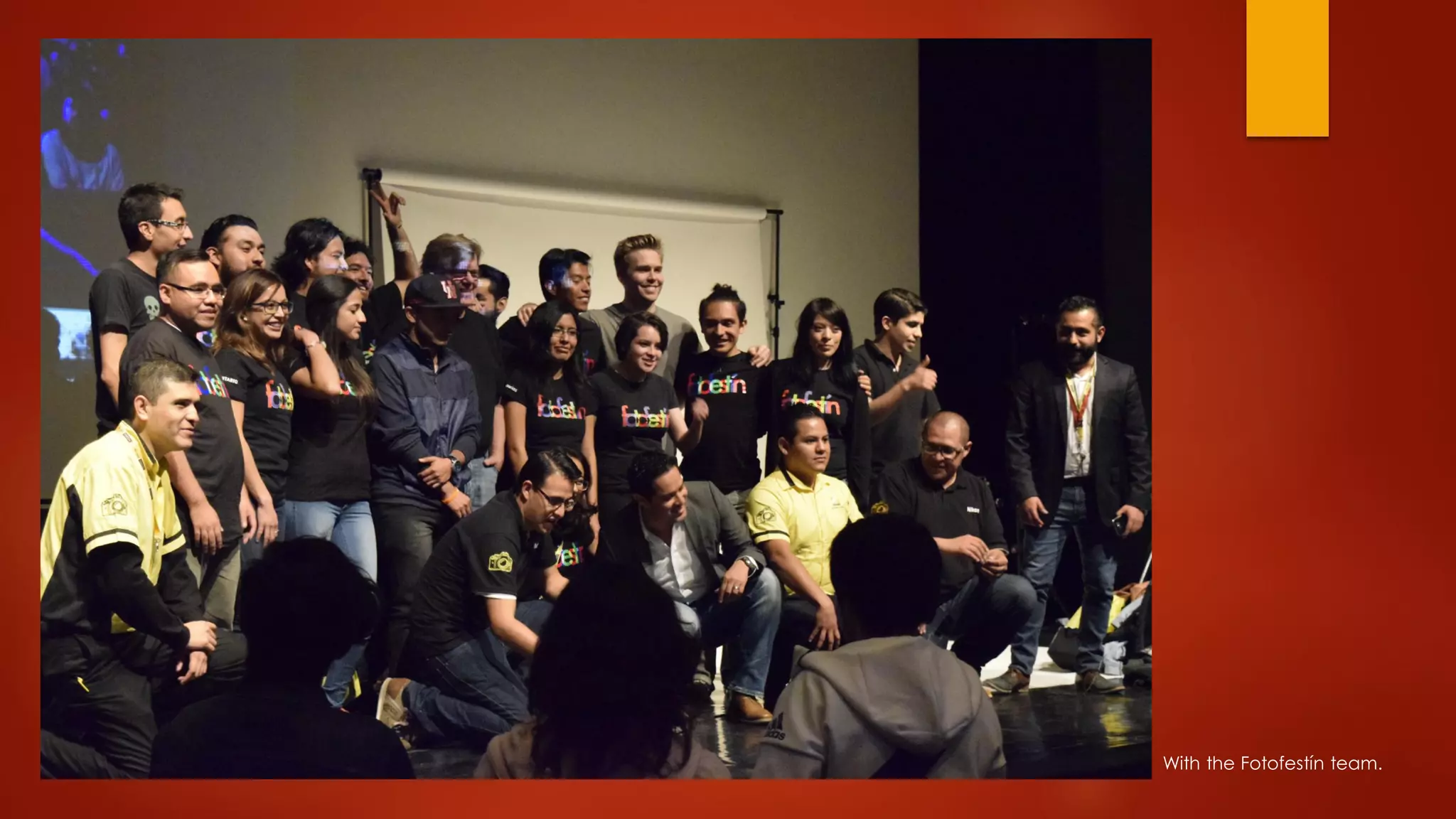 With the Fotofestín team.
 