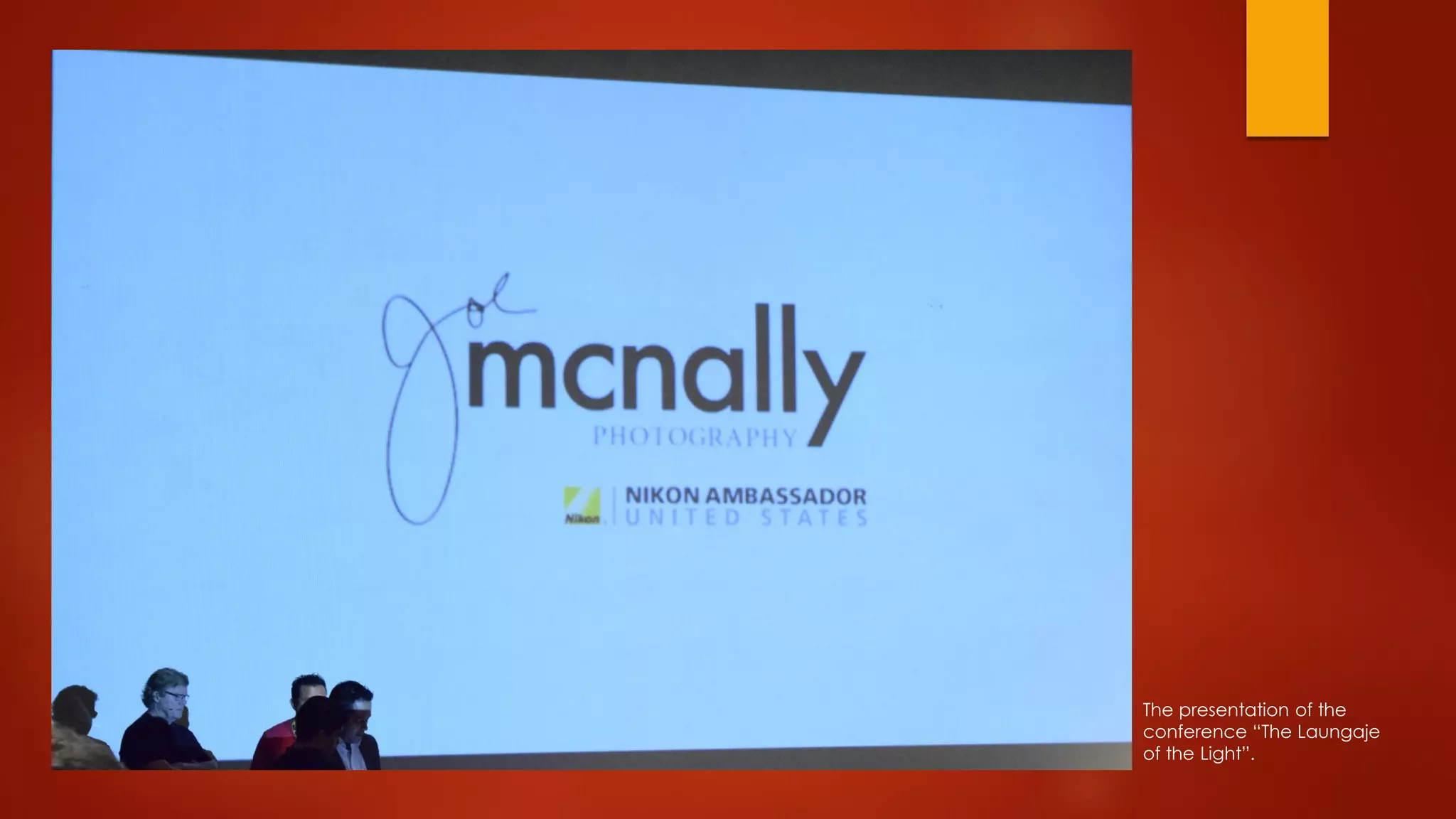 The presentation of the
conference “The Laungaje
of the Light”.
 