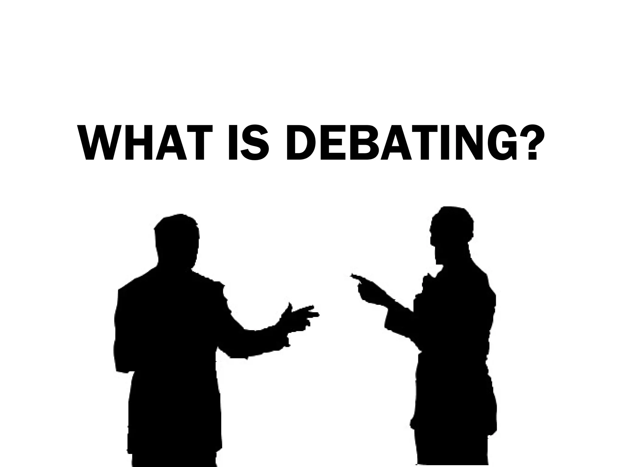WHAT IS DEBATING?
 