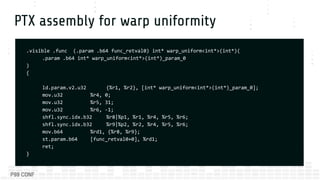 Aiding the CUDA Compiler for Fun and Profit by Joe Rowell | PDF