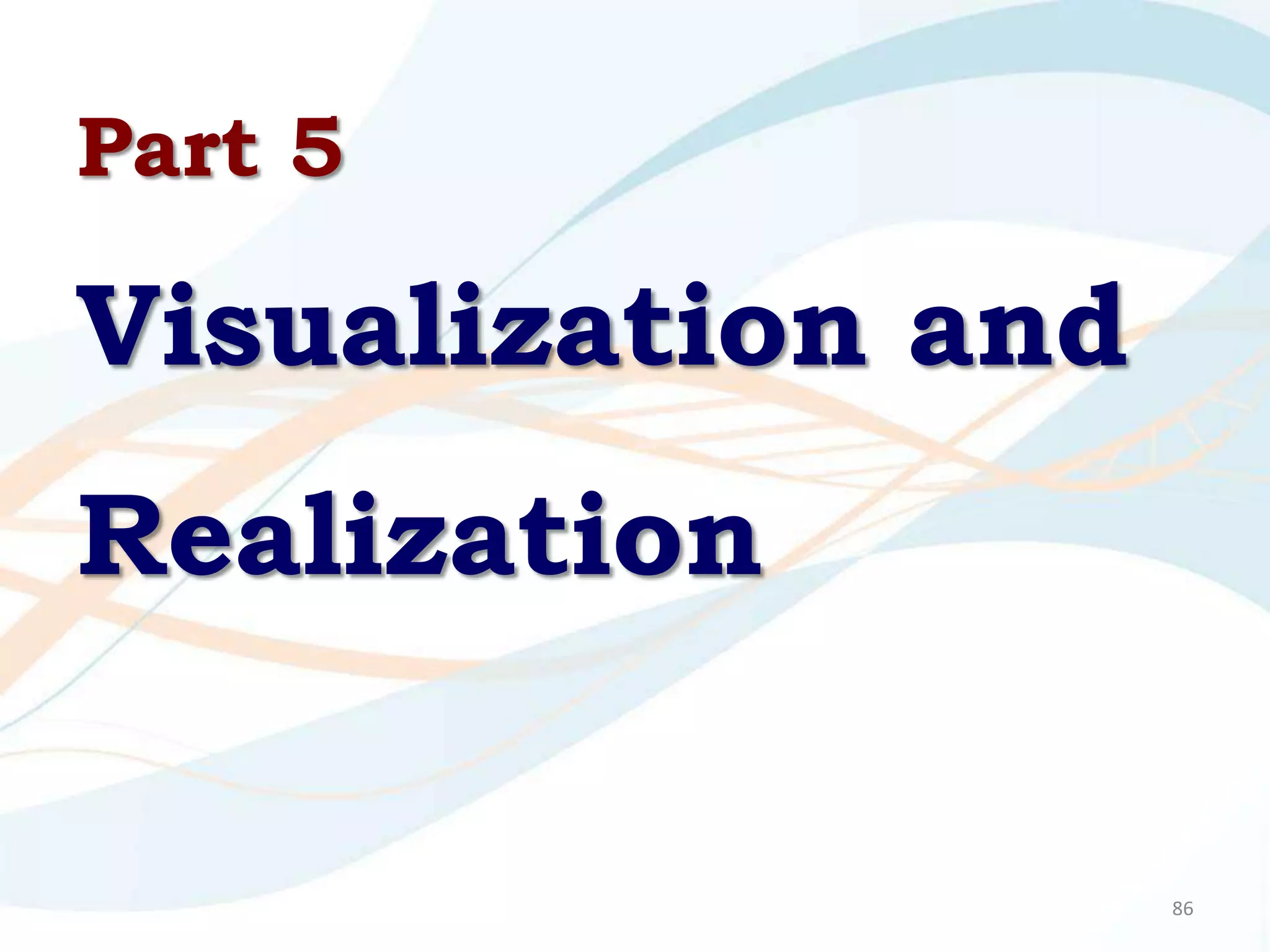 Part 5

Visualization and
Realization

                    86
 