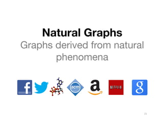 Natural Graphs 
Graphs derived from natural
phenomena

21	
  

 
