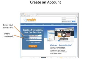 Create an AccountEnter your usernameEnter apassword