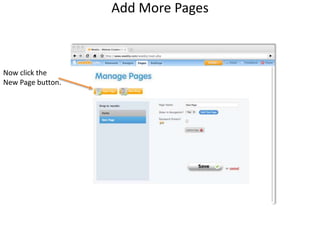 Add More PagesNow click theNew Page button.