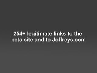 Strong referral traffic to Joffreys.com in 5 months surrounding test, trend up in sales from social destinations. 