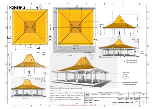 Design Bangunan Joglo  Kepuhan Limolasan 12x12 M2