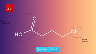 23
Ácido
Carboxílico
Amina
primária
 