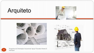 Arquiteto
Programa de Orientação Vocacional- Agrupº Escolas Infante D.
Henrique45
 