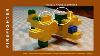 F I R E F I G H T E R 
ATENÇÃO À POSIÇÃO DO RADAR 
Nota: O radar com tampa branca tem posição recuada em relação ao de tampa cinzenta 
 