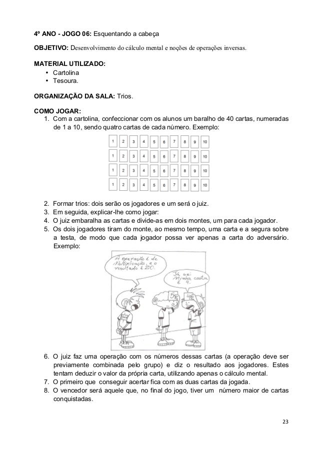 Jogos Matematicos 3Âº 4Âº 5Âº Ano Paic Volume I Professor