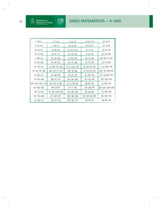 JOGOS MATEMÁTICOS – 4o ANO 
82 
 