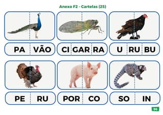 96
Anexo F2 - Cartelas (25)
CI GAR RA U RU BU
PE RU POR CO SO IN
PA VÃO
 