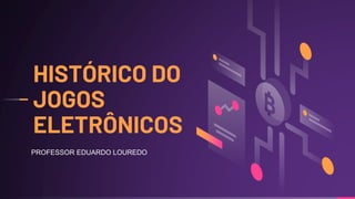 HISTÓRICO DO
JOGOS
ELETRÔNICOS
PROFESSOR EDUARDO LOUREDO
 