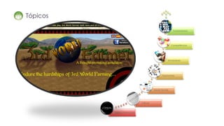 Tópicos

                                                             Fundamentos




                                                            Competências




                                                        Simuladores




                                                   Taxonomias




                                            Media Sociais




                                 Críticas



          Jogos e Instituições
 