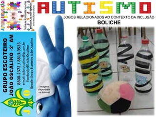 JOGOS RELACIONADOS AO CONTEXTO DA INCLUSÃO
BOLICHE
Imagens
disponíveis
na internet
 