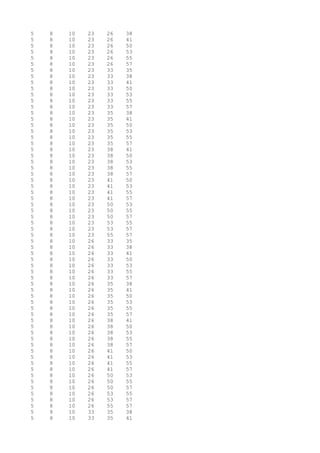 5 8 10 23 26 38
5 8 10 23 26 41
5 8 10 23 26 50
5 8 10 23 26 53
5 8 10 23 26 55
5 8 10 23 26 57
5 8 10 23 33 35
5 8 10 23 33 38
5 8 10 23 33 41
5 8 10 23 33 50
5 8 10 23 33 53
5 8 10 23 33 55
5 8 10 23 33 57
5 8 10 23 35 38
5 8 10 23 35 41
5 8 10 23 35 50
5 8 10 23 35 53
5 8 10 23 35 55
5 8 10 23 35 57
5 8 10 23 38 41
5 8 10 23 38 50
5 8 10 23 38 53
5 8 10 23 38 55
5 8 10 23 38 57
5 8 10 23 41 50
5 8 10 23 41 53
5 8 10 23 41 55
5 8 10 23 41 57
5 8 10 23 50 53
5 8 10 23 50 55
5 8 10 23 50 57
5 8 10 23 53 55
5 8 10 23 53 57
5 8 10 23 55 57
5 8 10 26 33 35
5 8 10 26 33 38
5 8 10 26 33 41
5 8 10 26 33 50
5 8 10 26 33 53
5 8 10 26 33 55
5 8 10 26 33 57
5 8 10 26 35 38
5 8 10 26 35 41
5 8 10 26 35 50
5 8 10 26 35 53
5 8 10 26 35 55
5 8 10 26 35 57
5 8 10 26 38 41
5 8 10 26 38 50
5 8 10 26 38 53
5 8 10 26 38 55
5 8 10 26 38 57
5 8 10 26 41 50
5 8 10 26 41 53
5 8 10 26 41 55
5 8 10 26 41 57
5 8 10 26 50 53
5 8 10 26 50 55
5 8 10 26 50 57
5 8 10 26 53 55
5 8 10 26 53 57
5 8 10 26 55 57
5 8 10 33 35 38
5 8 10 33 35 41
 