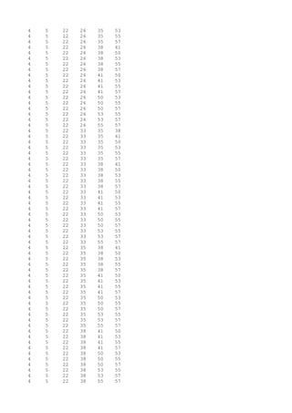 4 5 22 26 35 53
4 5 22 26 35 55
4 5 22 26 35 57
4 5 22 26 38 41
4 5 22 26 38 50
4 5 22 26 38 53
4 5 22 26 38 55
4 5 22 26 38 57
4 5 22 26 41 50
4 5 22 26 41 53
4 5 22 26 41 55
4 5 22 26 41 57
4 5 22 26 50 53
4 5 22 26 50 55
4 5 22 26 50 57
4 5 22 26 53 55
4 5 22 26 53 57
4 5 22 26 55 57
4 5 22 33 35 38
4 5 22 33 35 41
4 5 22 33 35 50
4 5 22 33 35 53
4 5 22 33 35 55
4 5 22 33 35 57
4 5 22 33 38 41
4 5 22 33 38 50
4 5 22 33 38 53
4 5 22 33 38 55
4 5 22 33 38 57
4 5 22 33 41 50
4 5 22 33 41 53
4 5 22 33 41 55
4 5 22 33 41 57
4 5 22 33 50 53
4 5 22 33 50 55
4 5 22 33 50 57
4 5 22 33 53 55
4 5 22 33 53 57
4 5 22 33 55 57
4 5 22 35 38 41
4 5 22 35 38 50
4 5 22 35 38 53
4 5 22 35 38 55
4 5 22 35 38 57
4 5 22 35 41 50
4 5 22 35 41 53
4 5 22 35 41 55
4 5 22 35 41 57
4 5 22 35 50 53
4 5 22 35 50 55
4 5 22 35 50 57
4 5 22 35 53 55
4 5 22 35 53 57
4 5 22 35 55 57
4 5 22 38 41 50
4 5 22 38 41 53
4 5 22 38 41 55
4 5 22 38 41 57
4 5 22 38 50 53
4 5 22 38 50 55
4 5 22 38 50 57
4 5 22 38 53 55
4 5 22 38 53 57
4 5 22 38 55 57
 