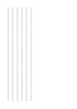 10 22 26 38 50 57
10 22 26 38 53 55
10 22 26 38 53 57
10 22 26 38 55 57
10 22 26 41 50 53
10 22 26 41 50 55
10 22 26 41 50 57
10 22 26 41 53 55
10 22 26 41 53 57
10 22 26 41 55 57
10 22 26 50 53 55
10 22 26 50 53 57
10 22 26 50 55 57
10 22 26 53 55 57
10 22 33 35 38 41
10 22 33 35 38 50
10 22 33 35 38 53
10 22 33 35 38 55
10 22 33 35 38 57
10 22 33 35 41 50
10 22 33 35 41 53
10 22 33 35 41 55
10 22 33 35 41 57
10 22 33 35 50 53
10 22 33 35 50 55
10 22 33 35 50 57
10 22 33 35 53 55
10 22 33 35 53 57
10 22 33 35 55 57
10 22 33 38 41 50
10 22 33 38 41 53
10 22 33 38 41 55
10 22 33 38 41 57
10 22 33 38 50 53
10 22 33 38 50 55
10 22 33 38 50 57
10 22 33 38 53 55
10 22 33 38 53 57
10 22 33 38 55 57
10 22 33 41 50 53
10 22 33 41 50 55
10 22 33 41 50 57
10 22 33 41 53 55
10 22 33 41 53 57
10 22 33 41 55 57
10 22 33 50 53 55
10 22 33 50 53 57
10 22 33 50 55 57
10 22 33 53 55 57
10 22 35 38 41 50
10 22 35 38 41 53
10 22 35 38 41 55
10 22 35 38 41 57
10 22 35 38 50 53
10 22 35 38 50 55
10 22 35 38 50 57
10 22 35 38 53 55
10 22 35 38 53 57
10 22 35 38 55 57
10 22 35 41 50 53
10 22 35 41 50 55
10 22 35 41 50 57
10 22 35 41 53 55
10 22 35 41 53 57
 