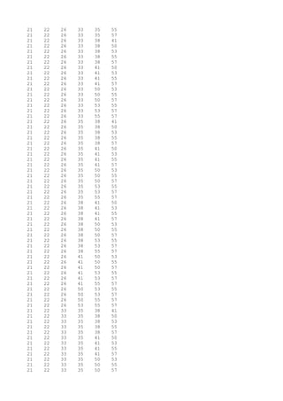 21 22 26 33 35 55
21 22 26 33 35 57
21 22 26 33 38 41
21 22 26 33 38 50
21 22 26 33 38 53
21 22 26 33 38 55
21 22 26 33 38 57
21 22 26 33 41 50
21 22 26 33 41 53
21 22 26 33 41 55
21 22 26 33 41 57
21 22 26 33 50 53
21 22 26 33 50 55
21 22 26 33 50 57
21 22 26 33 53 55
21 22 26 33 53 57
21 22 26 33 55 57
21 22 26 35 38 41
21 22 26 35 38 50
21 22 26 35 38 53
21 22 26 35 38 55
21 22 26 35 38 57
21 22 26 35 41 50
21 22 26 35 41 53
21 22 26 35 41 55
21 22 26 35 41 57
21 22 26 35 50 53
21 22 26 35 50 55
21 22 26 35 50 57
21 22 26 35 53 55
21 22 26 35 53 57
21 22 26 35 55 57
21 22 26 38 41 50
21 22 26 38 41 53
21 22 26 38 41 55
21 22 26 38 41 57
21 22 26 38 50 53
21 22 26 38 50 55
21 22 26 38 50 57
21 22 26 38 53 55
21 22 26 38 53 57
21 22 26 38 55 57
21 22 26 41 50 53
21 22 26 41 50 55
21 22 26 41 50 57
21 22 26 41 53 55
21 22 26 41 53 57
21 22 26 41 55 57
21 22 26 50 53 55
21 22 26 50 53 57
21 22 26 50 55 57
21 22 26 53 55 57
21 22 33 35 38 41
21 22 33 35 38 50
21 22 33 35 38 53
21 22 33 35 38 55
21 22 33 35 38 57
21 22 33 35 41 50
21 22 33 35 41 53
21 22 33 35 41 55
21 22 33 35 41 57
21 22 33 35 50 53
21 22 33 35 50 55
21 22 33 35 50 57
 