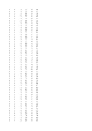 4 9 10 22 33 55
4 9 10 22 33 57
4 9 10 22 35 38
4 9 10 22 35 41
4 9 10 22 35 50
4 9 10 22 35 53
4 9 10 22 35 55
4 9 10 22 35 57
4 9 10 22 38 41
4 9 10 22 38 50
4 9 10 22 38 53
4 9 10 22 38 55
4 9 10 22 38 57
4 9 10 22 41 50
4 9 10 22 41 53
4 9 10 22 41 55
4 9 10 22 41 57
4 9 10 22 50 53
4 9 10 22 50 55
4 9 10 22 50 57
4 9 10 22 53 55
4 9 10 22 53 57
4 9 10 22 55 57
4 9 10 23 26 33
4 9 10 23 26 35
4 9 10 23 26 38
4 9 10 23 26 41
4 9 10 23 26 50
4 9 10 23 26 53
4 9 10 23 26 55
4 9 10 23 26 57
4 9 10 23 33 35
4 9 10 23 33 38
4 9 10 23 33 41
4 9 10 23 33 50
4 9 10 23 33 53
4 9 10 23 33 55
4 9 10 23 33 57
4 9 10 23 35 38
4 9 10 23 35 41
4 9 10 23 35 50
4 9 10 23 35 53
4 9 10 23 35 55
4 9 10 23 35 57
4 9 10 23 38 41
4 9 10 23 38 50
4 9 10 23 38 53
4 9 10 23 38 55
4 9 10 23 38 57
4 9 10 23 41 50
4 9 10 23 41 53
4 9 10 23 41 55
4 9 10 23 41 57
4 9 10 23 50 53
4 9 10 23 50 55
4 9 10 23 50 57
4 9 10 23 53 55
4 9 10 23 53 57
4 9 10 23 55 57
4 9 10 26 33 35
4 9 10 26 33 38
4 9 10 26 33 41
4 9 10 26 33 50
4 9 10 26 33 53
 
