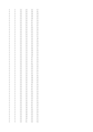 4 9 22 26 35 57
4 9 22 26 38 41
4 9 22 26 38 50
4 9 22 26 38 53
4 9 22 26 38 55
4 9 22 26 38 57
4 9 22 26 41 50
4 9 22 26 41 53
4 9 22 26 41 55
4 9 22 26 41 57
4 9 22 26 50 53
4 9 22 26 50 55
4 9 22 26 50 57
4 9 22 26 53 55
4 9 22 26 53 57
4 9 22 26 55 57
4 9 22 33 35 38
4 9 22 33 35 41
4 9 22 33 35 50
4 9 22 33 35 53
4 9 22 33 35 55
4 9 22 33 35 57
4 9 22 33 38 41
4 9 22 33 38 50
4 9 22 33 38 53
4 9 22 33 38 55
4 9 22 33 38 57
4 9 22 33 41 50
4 9 22 33 41 53
4 9 22 33 41 55
4 9 22 33 41 57
4 9 22 33 50 53
4 9 22 33 50 55
4 9 22 33 50 57
4 9 22 33 53 55
4 9 22 33 53 57
4 9 22 33 55 57
4 9 22 35 38 41
4 9 22 35 38 50
4 9 22 35 38 53
4 9 22 35 38 55
4 9 22 35 38 57
4 9 22 35 41 50
4 9 22 35 41 53
4 9 22 35 41 55
4 9 22 35 41 57
4 9 22 35 50 53
4 9 22 35 50 55
4 9 22 35 50 57
4 9 22 35 53 55
4 9 22 35 53 57
4 9 22 35 55 57
4 9 22 38 41 50
4 9 22 38 41 53
4 9 22 38 41 55
4 9 22 38 41 57
4 9 22 38 50 53
4 9 22 38 50 55
4 9 22 38 50 57
4 9 22 38 53 55
4 9 22 38 53 57
4 9 22 38 55 57
4 9 22 41 50 53
4 9 22 41 50 55
 