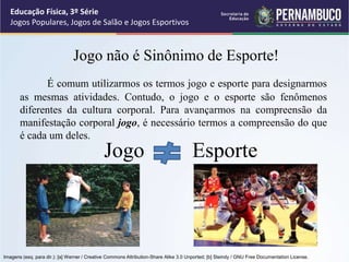 EDUCAÇÃO FÍSICA ESCOLAR Jogos Populares, Esportivos e de Salão