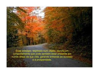 Esse princípio, expresso num objeto, denota um comportamento que pode também estar presente em outras áreas da sua vida, gerando entraves ao sucesso e à prosperidade. 