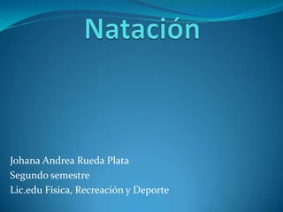 Johana Andrea Rueda Plata
Segundo semestre
Lic.edu Física, Recreación y Deporte

 