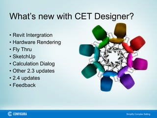 What’s new with CET Designer? ,[object Object],[object Object],[object Object],[object Object],[object Object],[object Object],[object Object],[object Object]