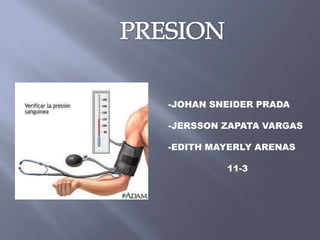 -JOHAN SNEIDER PRADA

-JERSSON ZAPATA VARGAS

-EDITH MAYERLY ARENAS

         11-3
 