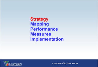 Strategy Mapping Performance Measures Implementation 