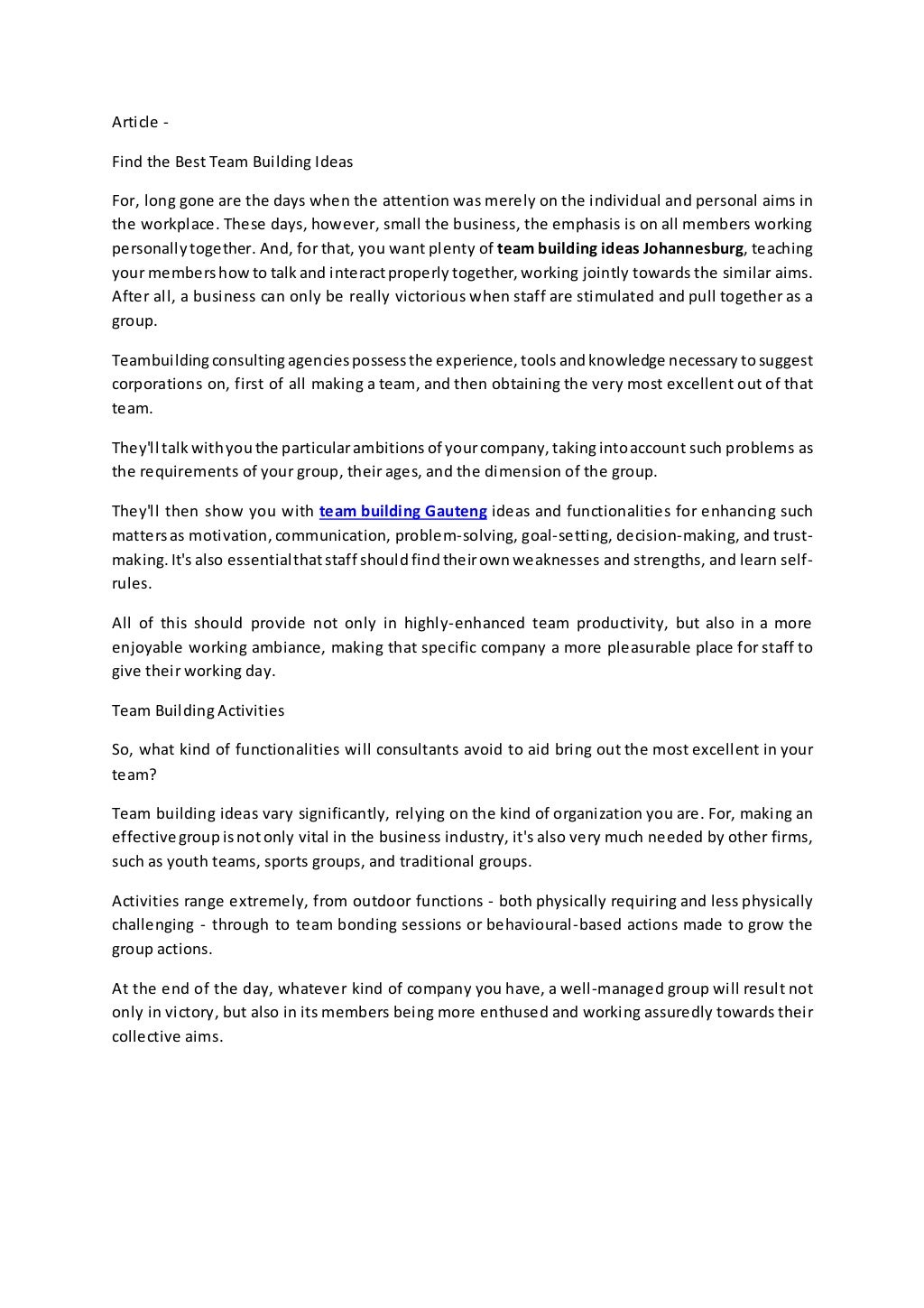 Find The Best Team Building Ideas find-the-best-team-building-ideas
