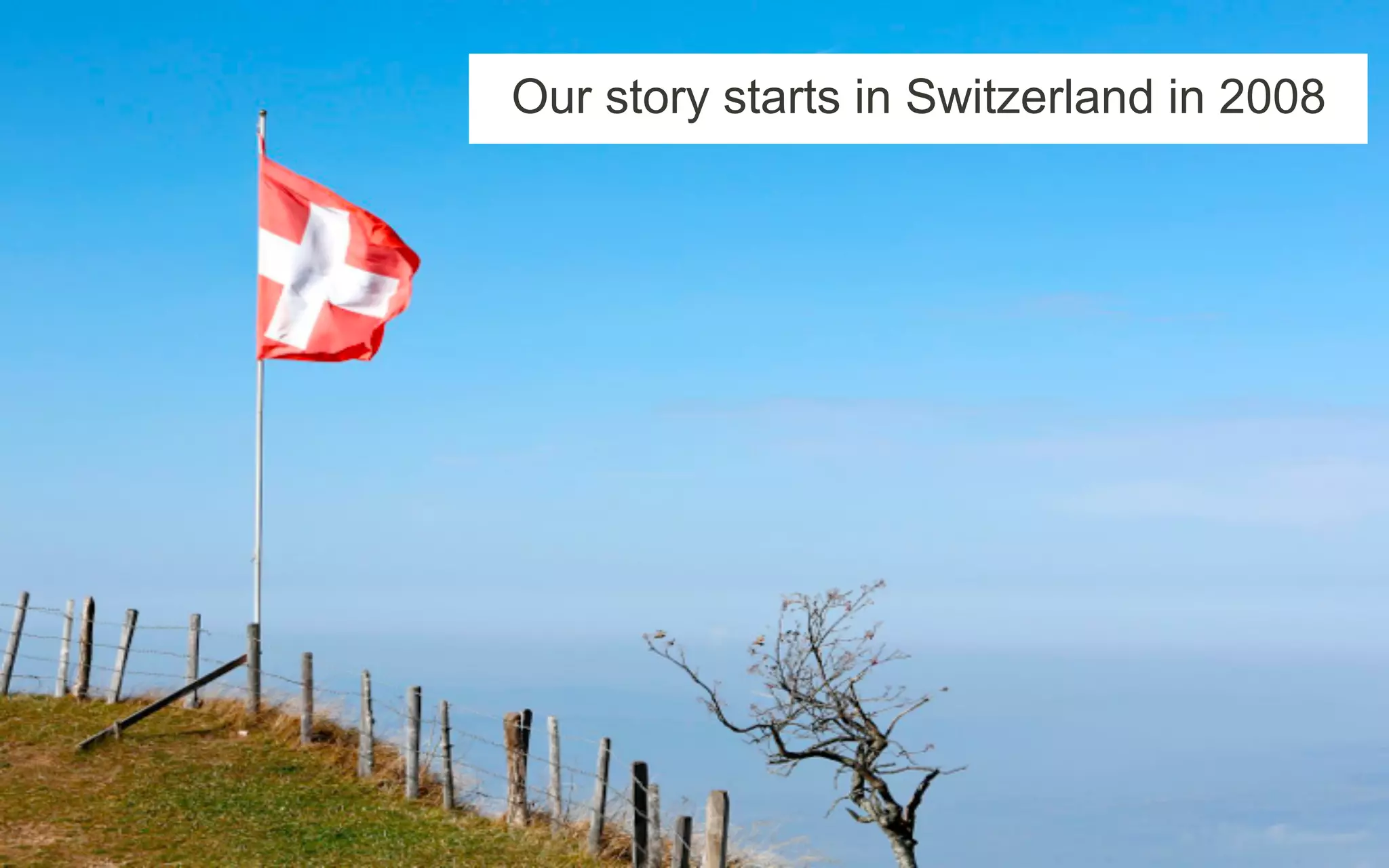 Our story starts in Switzerland in 2008
 