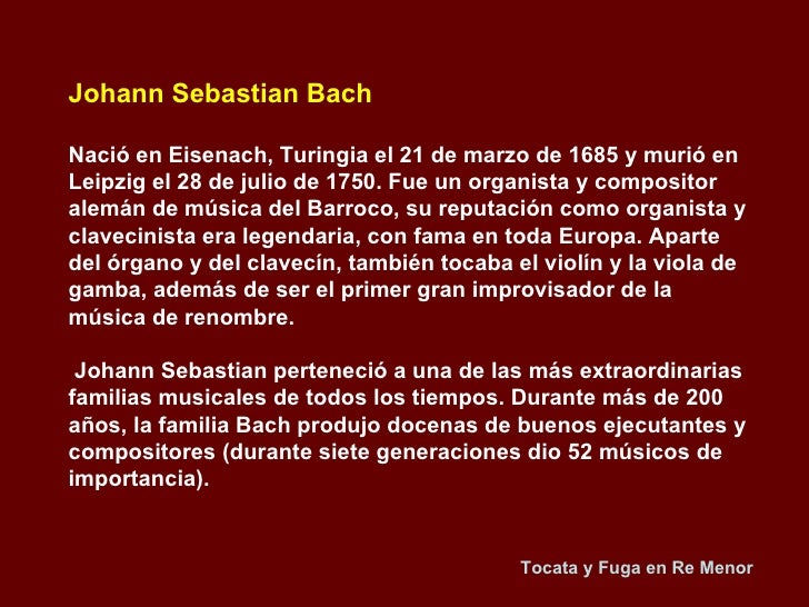 Johann Sebastian Bach Biografia