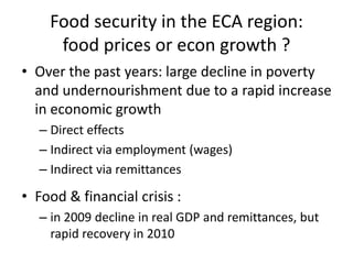 Agricultural Transformation and Food Security in Central Asia