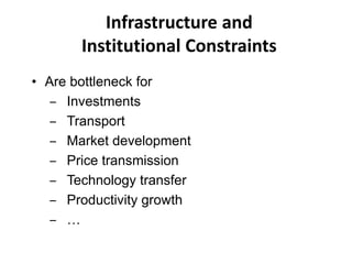 Agricultural Transformation and Food Security in Central Asia