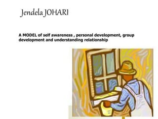 Jendela JOHARI
A MODEL of self awareness , personal development, group
development and understanding relationship
 
