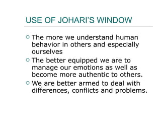 Johari Window Slide 47