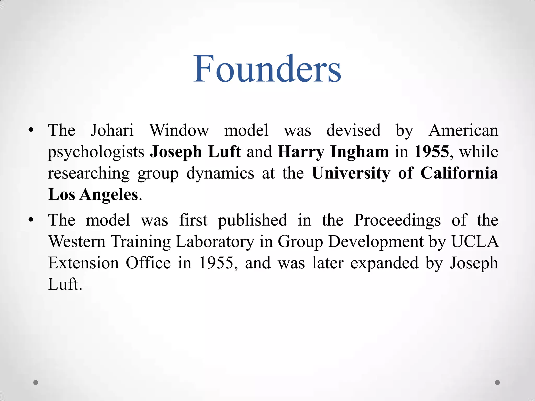 Johari window | PPTX