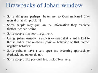 Johari window Slide 17