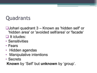 Johari window | PPTX