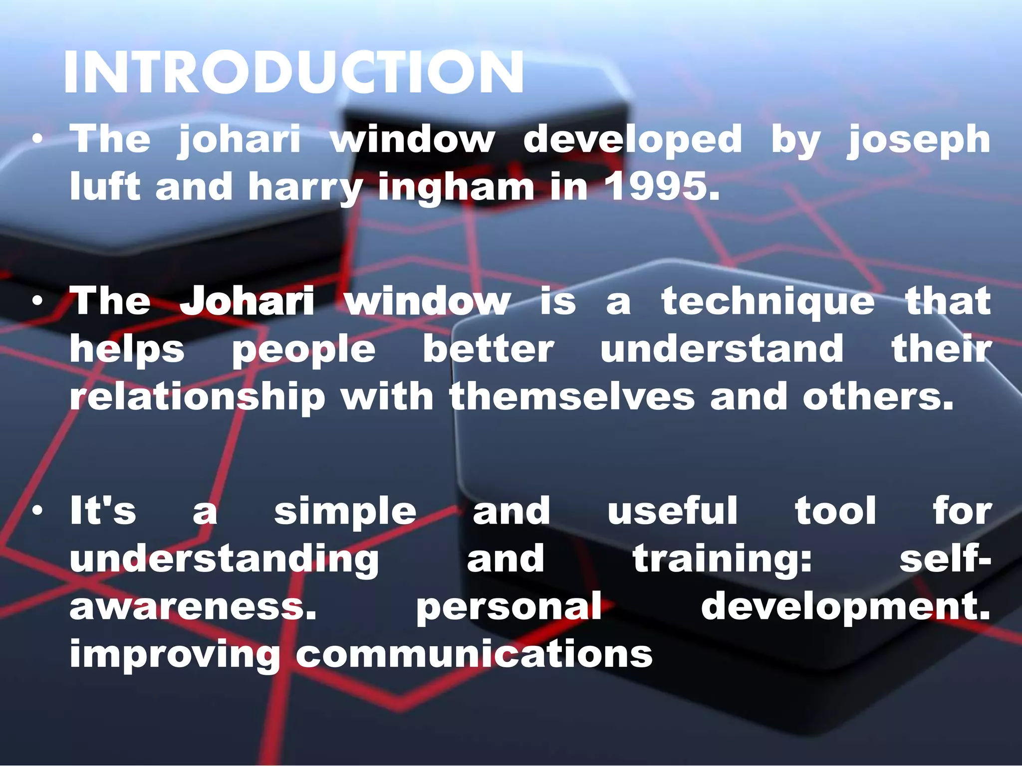 Johari Window - Presented By Mohammed Haroon Rashid | PPTX