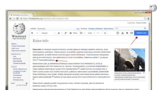 Wikipedian muokkaaminen
 